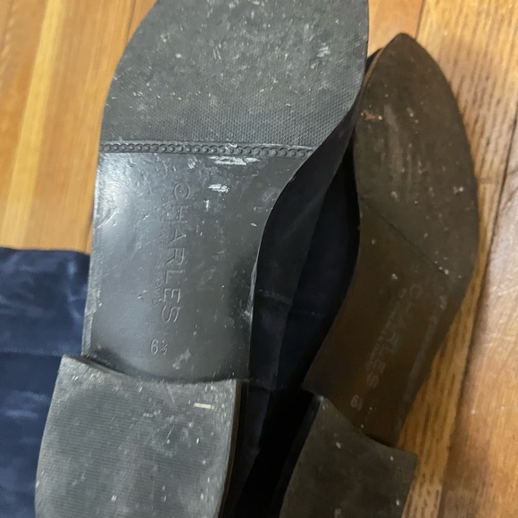 Blue suede knee boots - Picture 9 of 14